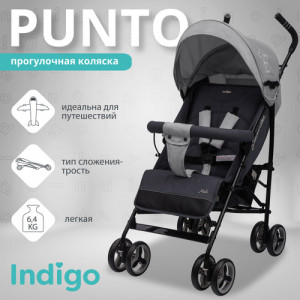 Коляска прогулочная Indigo Punto серый