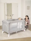 Манеж Indigo Bon-Bon 2 уровня светло-серый