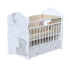 Кроватка ВДК Bear And Moon 120*60 с маятником белый