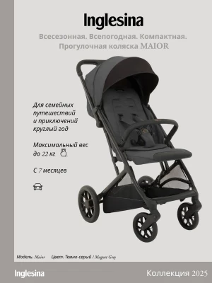Коляска прогулочная Inglesina Maior 2025 Magnet grey