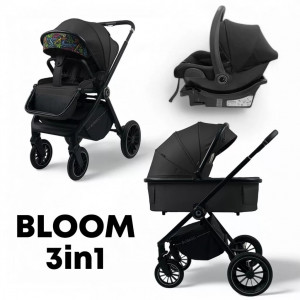 Коляска 3 в 1 Bubago Bloom BG черный