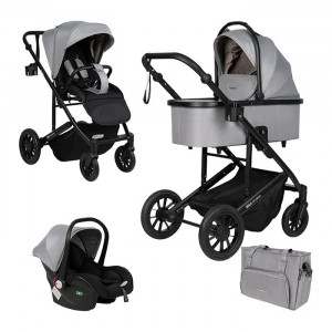 Коляска 3 в 1 Farfello Sola Trio Comfort Silver grey
