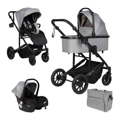 Коляска 3 в 1 Farfello Sola Trio Comfort Silver grey