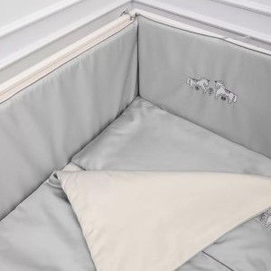 Набор 6пр.для прямоугольной кроватки "Коники-сны" цв.серый 6149/5