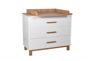 Комод Polini kids Simple 3401M белый-дуб крафт золотой