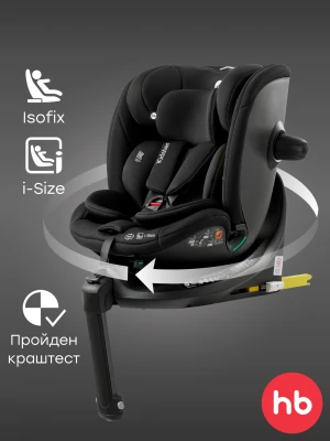 Автокресло Happy Baby Kidster isofix 0/1/2/3 (0-36кг) black