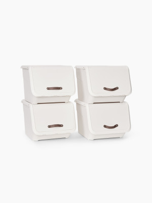 Набор ящиков для хранения Happy Baby Snap white
