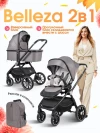 Коляска 2 в 1 Farfello Belleza grey