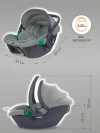 Автокресло Indigo Minky 0+ (0-13 кг) светло-серый