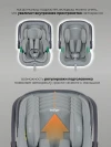 Автокресло Indigo Minky 0+ (0-13 кг) светло-серый