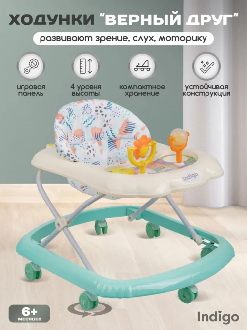 Ходунки Indigo Верный друг мятный