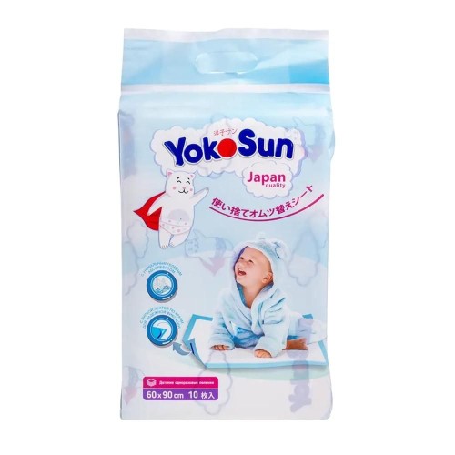 Пеленки детские одноразовые Yokosun 60*90 10шт (8упак/кор)