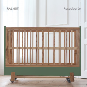 Кроватка Фабрика Облаков Scandi 120*60 без маятника зеленая