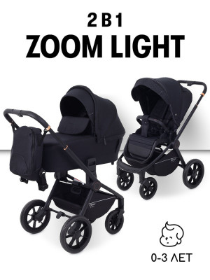 Коляска 2 в 1 MowBaby Zoom light RA086 Black