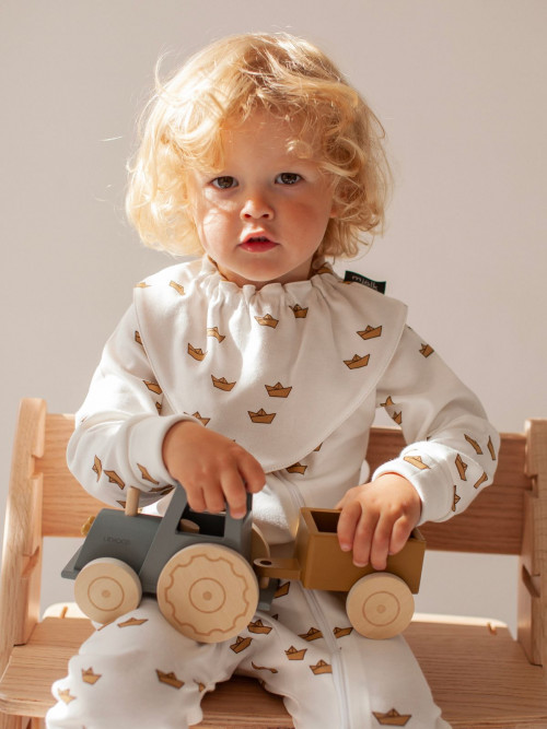 Двусторонний нагрудник Mjolk Бумажные кораблики