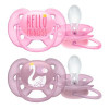 Пустышка Avent ultra soft розовые, 6-18 мес 2 шт