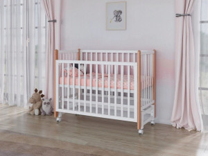 Кроватка Incanto Astra 120*60 с маятником белый/бук