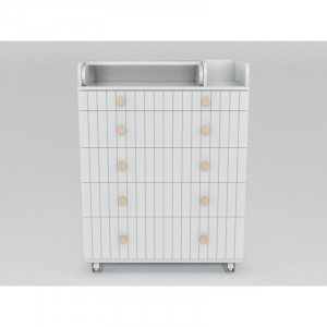 Комод Incanto Charm 800/5 МДФ + органайзер белый