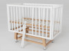 Кроватка Lunna Anniken Exclusive 120*60 с маятником на колесах белый бук
