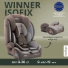 Автокресло Indigo Winner isofix 1/2/3 (9-36 кг) бежевый коричневый