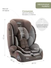 Автокресло Indigo Winner isofix 1/2/3 (9-36 кг) бежевый коричневый
