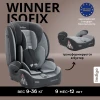 Автокресло Indigo Winner isofix 1/2/3 (9-36 кг) темно-серый светло-серый