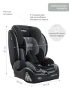 Автокресло Indigo Winner isofix 1/2/3 (9-36 кг) черный серый