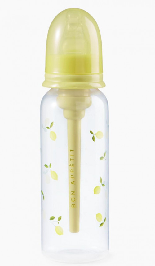 10015, Бутылочка для кормления с силиконовой соской 250 мл. (lemon, 10015)
