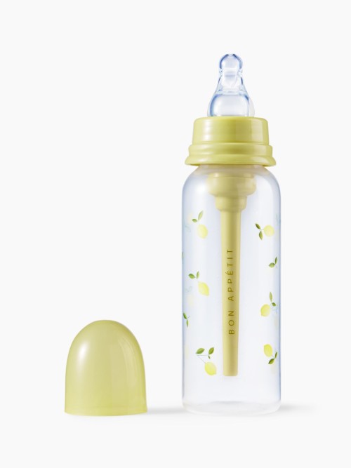 Бутылочка Happy Baby для кормления с силиконовой соской 250 мл. (lemon, 10015)