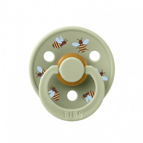 Пустышка латексная BIBS Studio Colour - Bumblebee Friends - Sage, 6+ мес.
