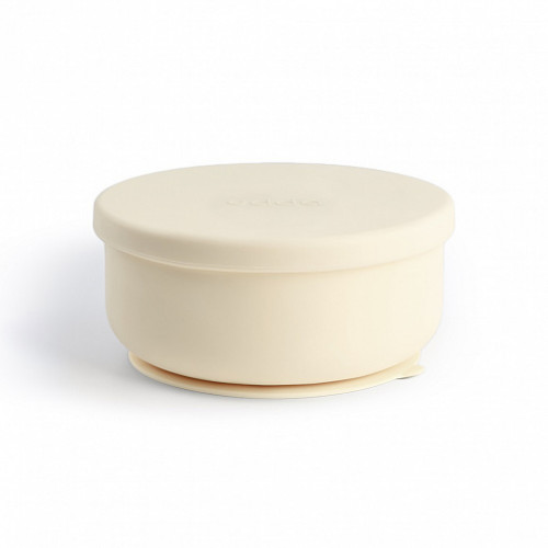 Силиконовая миска edda на присоске с крышкой, Пломбир