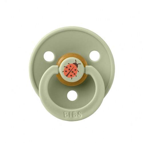 Пустышка латексная BIBS Studio Colour - Ladybug - Sage, 0+ мес.