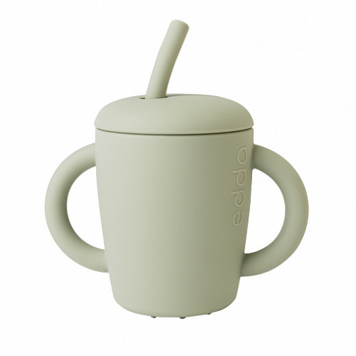 Силиконовый поильник с трубочкой edda, Шалфей