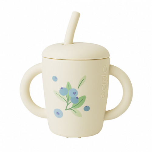 Силиконовый поильник с трубочкой edda, Черника