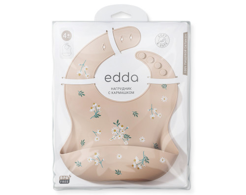 Силиконовый нагрудник edda, Цветы