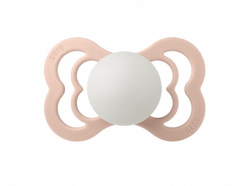 Пустышка силиконовая ночная BIBS Supreme Glow - Blush, 6+ мес.