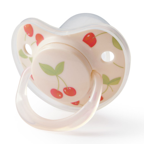 13008/1, Соска-пустышка силиконовая симметричной формы, 12-24 (cherry, 13008/1)