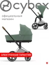 Коляска 2 в 1 Cybex Priam IV Chrome Brown Leaf Green