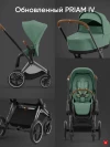 Коляска 2 в 1 Cybex Priam IV Chrome Brown Leaf Green