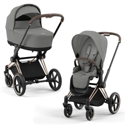 Коляска 2 в 1 Cybex Priam IV Rosegold Mirage Grey
