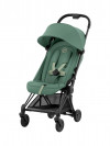Коляска прогулочная Cybex Coya Matt Black Leaf Green с бампером и дождевиком