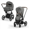 Коляска 2 в 1 Cybex Priam IV Chrome Brown Mirage Grey