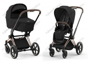 Коляска 2 в 1 Cybex Priam IV Rosegold Sepia Black