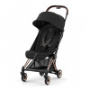 Коляска прогулочная Cybex Coya Rosegold Sepia Black с бампером и дождевиком