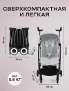 Коляска прогулочная Cybex Libelle BLK Fog Grey с бампером и дождевиком