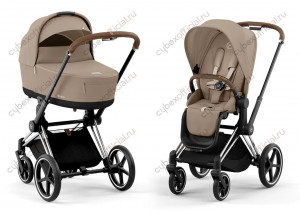 Коляска 2 в 1 Cybex Priam IV Chrome Brown Cozy Beige 