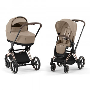 Коляска 2 в 1 Cybex Priam IV Chrome Brown Cozy Beige 