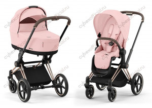Коляска 2 в 1 Cybex Priam IV Rosegold Peach Pink
