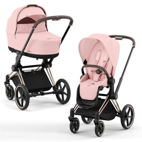 Коляска 2 в 1 Cybex Priam IV Rosegold Peach Pink