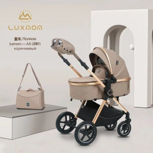 Коляска 2 в 1 luxmom A6 коричневый